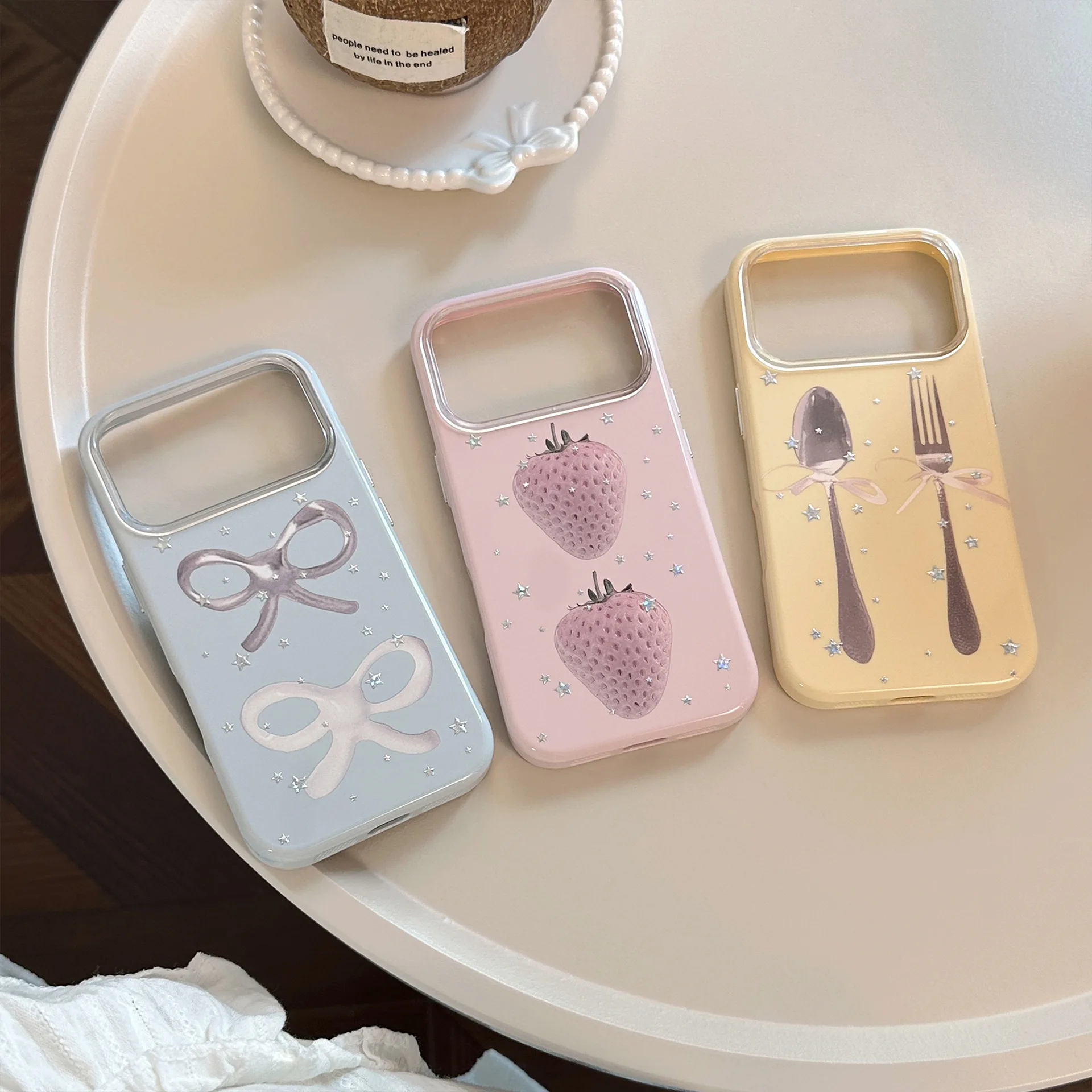 Apple Iphone 15 - Luxury Candy Colors Sliver Stars illustration